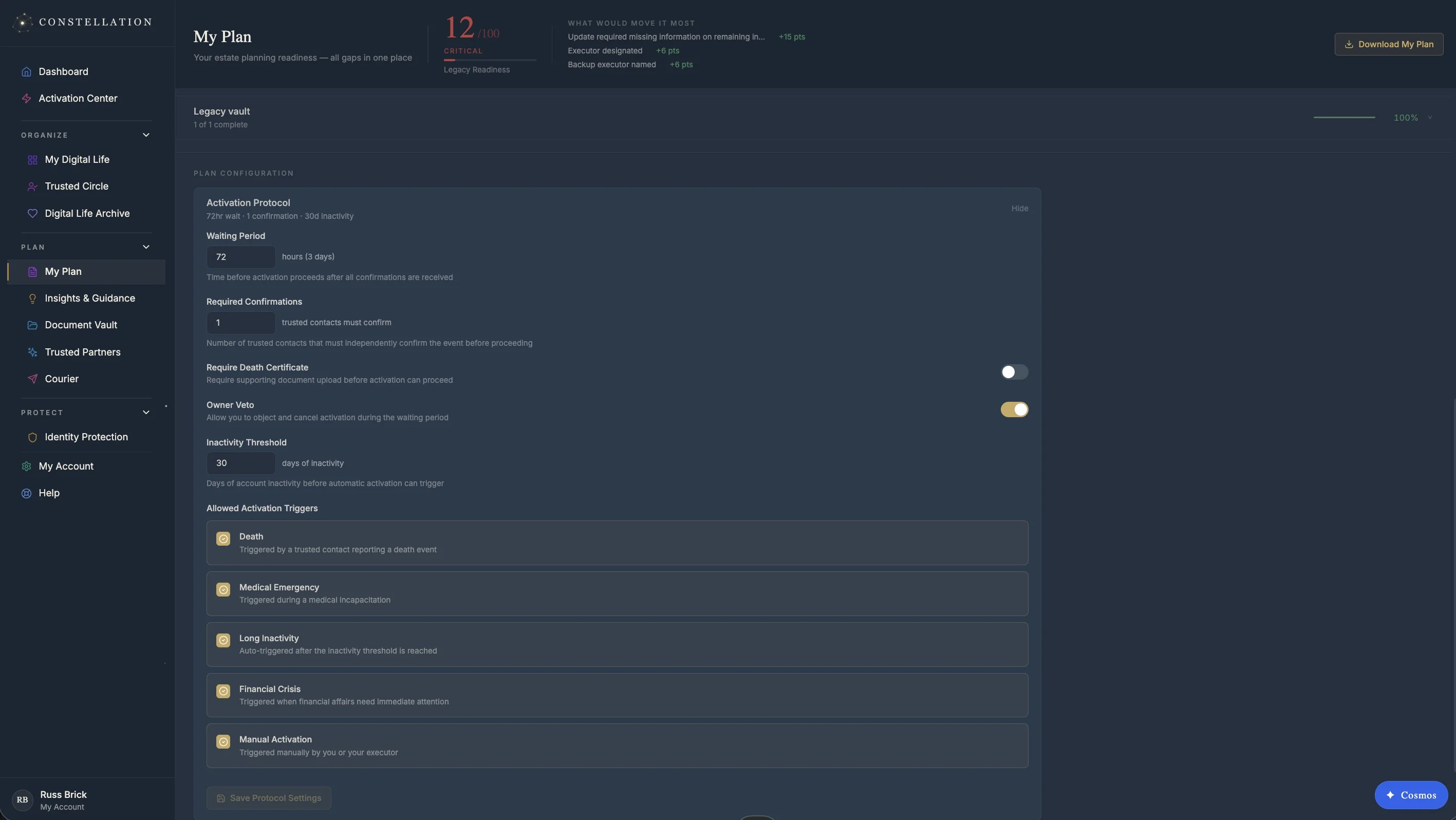 Configure Activation